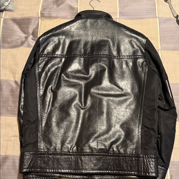 Hugo Boss Men's Black Leather Bomber Jacket - Picture 8 of 13